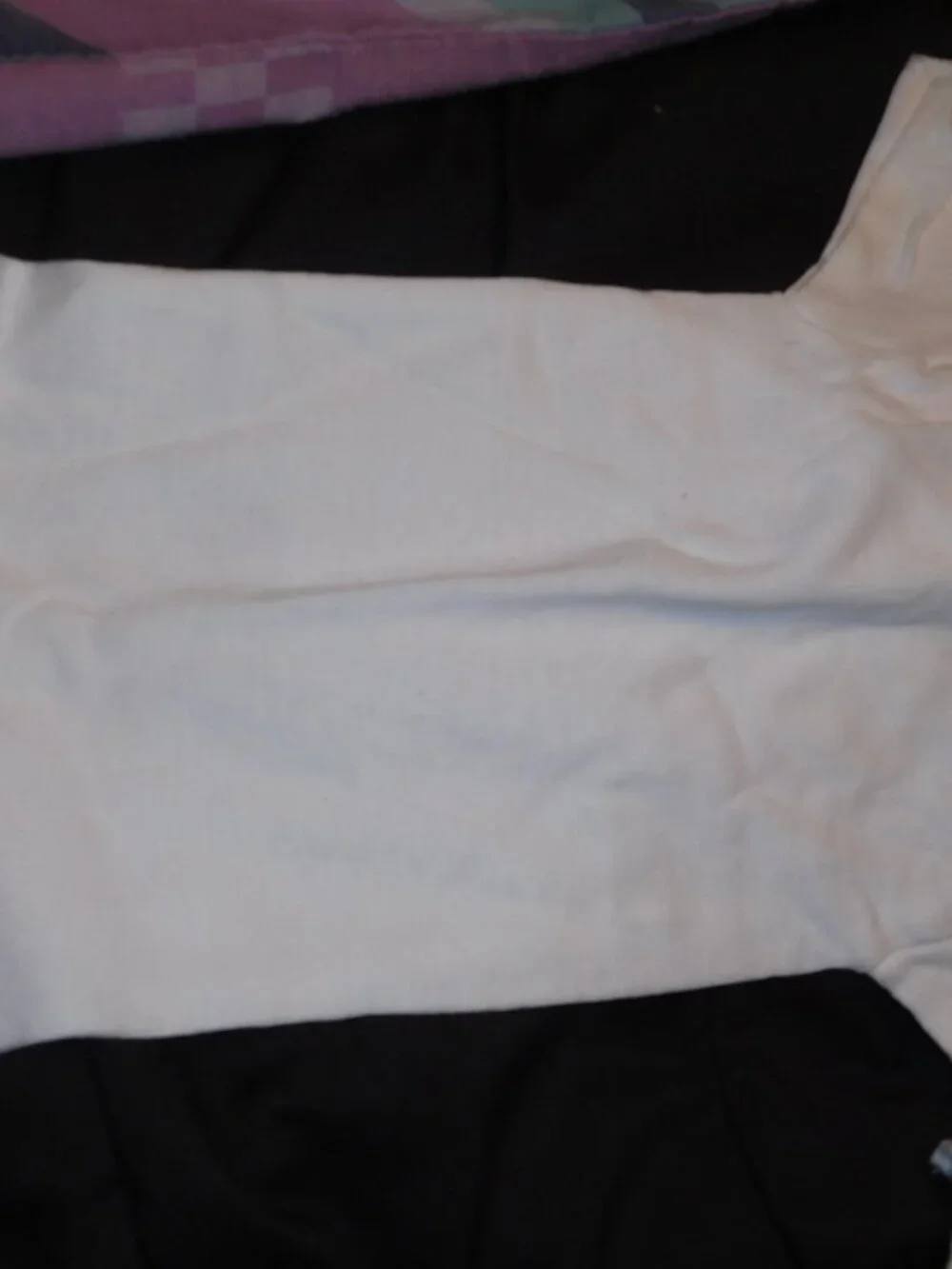NWOT Spencer's size medium snap front v-neck top white + cotton diaper undies co